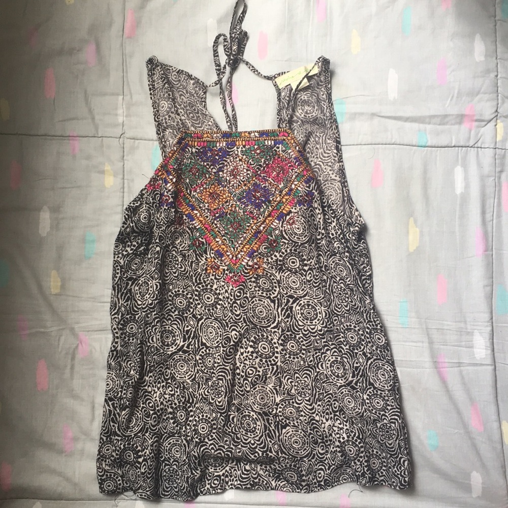 Staring at stars (UO) embroidered boho tank top